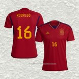 Camiseta Primera Espana Jugador Rodrigo 2022