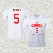 Camiseta Segunda Suiza Jugador Akanji 2022