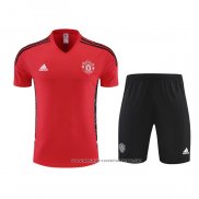 Chandal del Manchester United 22-23 Manga Corta Rojo - Pantalon Corto