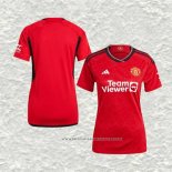 Camiseta Primera Manchester United 23-24 Mujer