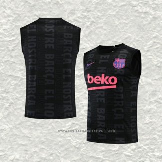 Camiseta de Entrenamiento Barcelona 22-23 Sin Mangas Negro