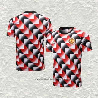 Camiseta de Entrenamiento Manchester United 22-23 Negro y Rojo