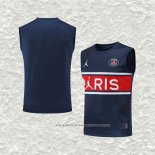 Camiseta de Entrenamiento Paris Saint-Germain 22-23 Sin Mangas Azul y Rojo