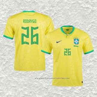 Camiseta Primera Brasil Jugador Rodrygo 2022