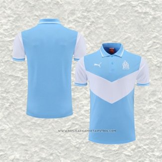 Camiseta Polo del Olympique Marsella 22-23 Azul y Blanco