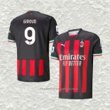 Camiseta Primera AC Milan Jugador Giroud 22-23