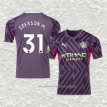 Camiseta Manchester City Portero Jugador Ederson M. 23-24 Purpura