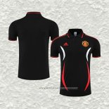 Camiseta Polo del Manchester United 22-23 Negro