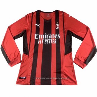 Camiseta Primera AC Milan 21-22 Manga Larga