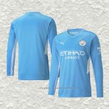 Camiseta Primera Manchester City 21-22 Manga Larga