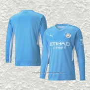 Camiseta Primera Manchester City 21-22 Manga Larga