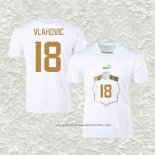 Camiseta Segunda Serbia Jugador Vlahovic 2022