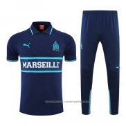 Conjunto Polo del Olympique Marsella 22-23 Azul Marino