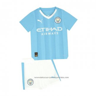 Camiseta Primera Manchester City 23-24 Nino