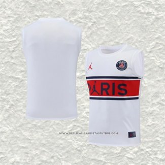 Camiseta de Entrenamiento Paris Saint-Germain 22-23 Sin Mangas Blanco y Rojo