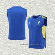 Camiseta de Entrenamiento Juventus 22-23 Sin Mangas Azul