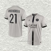 Camiseta Segunda Paris Saint-Germain Jugador Ander Herrera 22-23