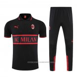 Conjunto Polo del AC Milan 22-23 Negro